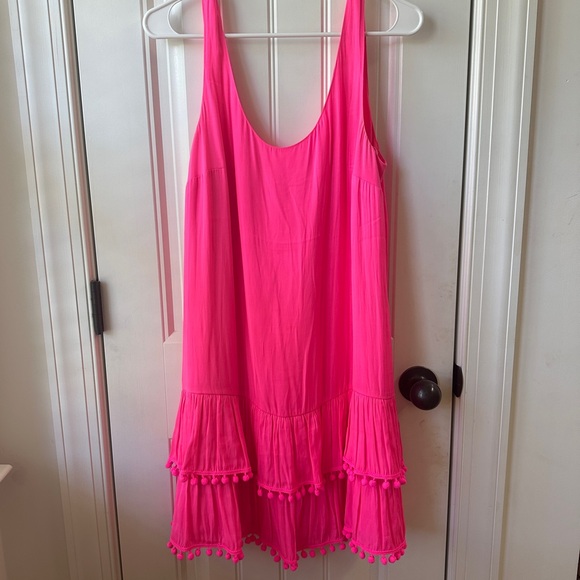 Lilly Pulitzer New Without Tags Natashia Dress Royal Pink $158 Size M - Picture 2 of 3
